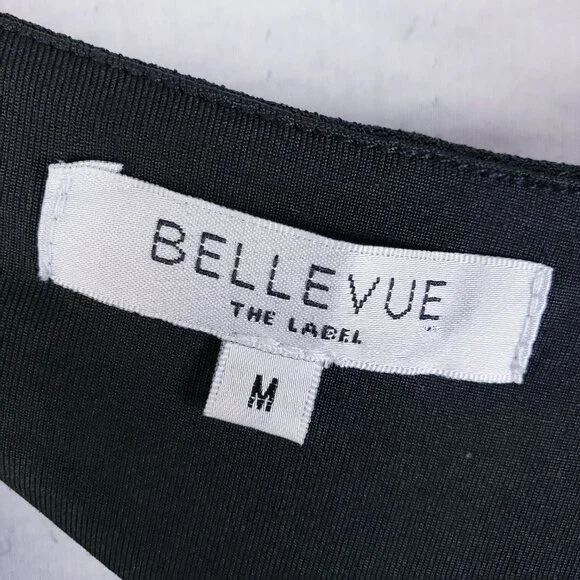 Anthropologie Bellevue the Label Cut Out Maxi Dress Black size M Stretch - Picture 5 of 13